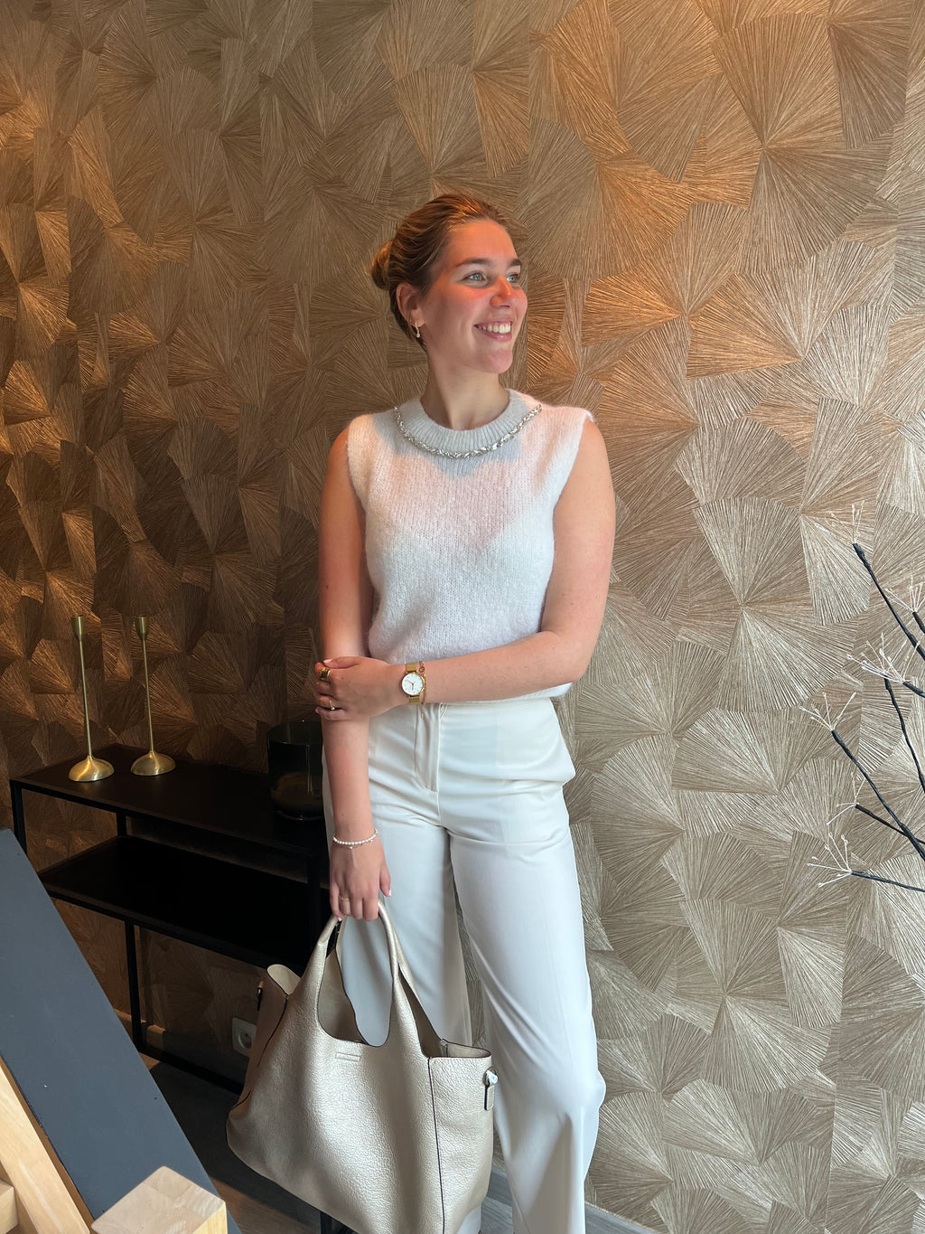 Debardeur met steentjes